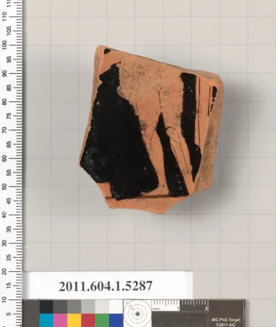 Terracotta fragment of a kylix (drinking cup)