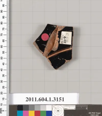 Terracotta fragment of a kylix (drinking cup)