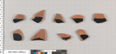 Terracotta rim fragments of kylikes(drinking cups)