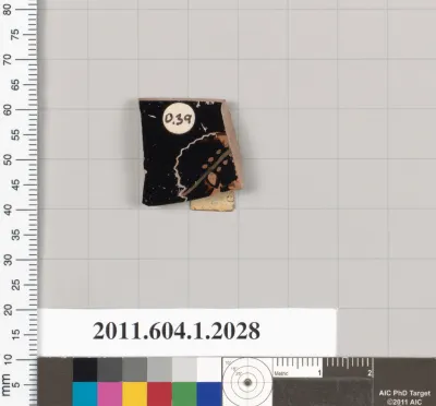 Terracotta rim fragment of a kylix (drinking cup)