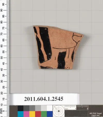 Terracotta fragment of a kylix (drinking cup)