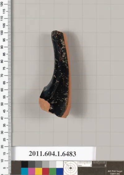 Terracotta fragment of a kylix (drinking cup)