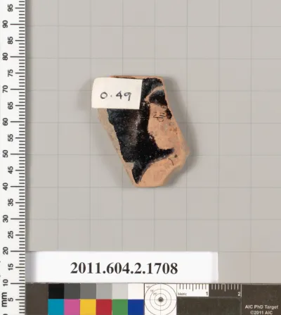 Terracotta rim fragment of a skyphos (deep drinking cup)