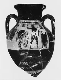 AMPHORA, BELLY, TYPE C (ATHENIAN, BLACK-FIGURE)