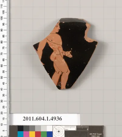 Terracotta rim fragment of a kylix (drinking cup)