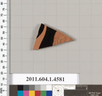 Terracotta fragment of a kylix (drinking cup)