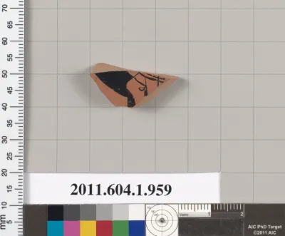 Terracotta fragment of a kylix (drinking cup)