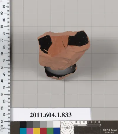 Terracotta fragment of a kylix (drinking cup)