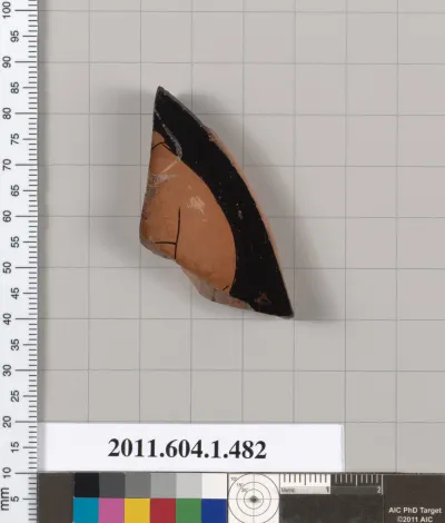 Terracotta fragment of a kylix (drinking cup)