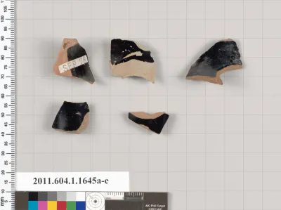 Terracotta fragments of kylikes (drinking cups)