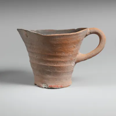 Terracotta one-handled cup