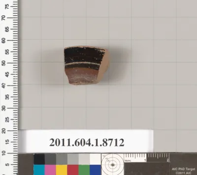 Terracotta fragment of a kylix (drinking cup)