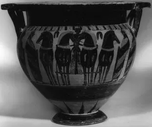 KRATER, COLUMN (ATHENIAN, BLACK-FIGURE)