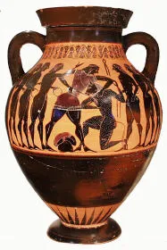 AMPHORA, BELLY, TYPE B (ATHENIAN, BLACK-FIGURE)