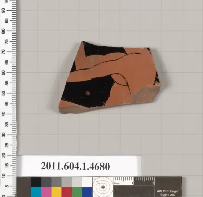 Terracotta fragment of a kylix (drinking cup)