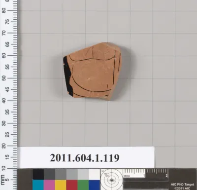 Terracotta fragment of a kylix (drinking cup)