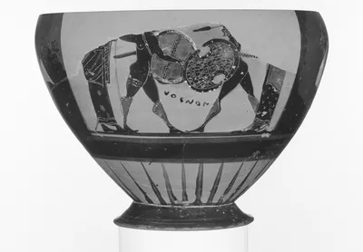Attic Black-Figure Column Krater Fragment