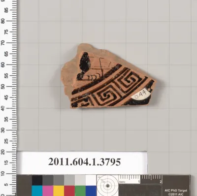 Terracotta fragment of a kylix (drinking cup)