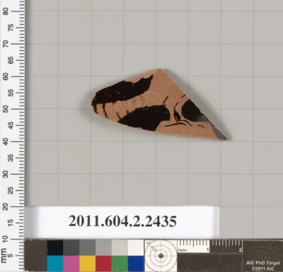 Terracotta fragment of a skyphos (deep drinking cup)?
