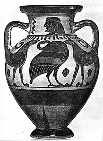 AMPHORA, NECK (ATHENIAN, BLACK-FIGURE)