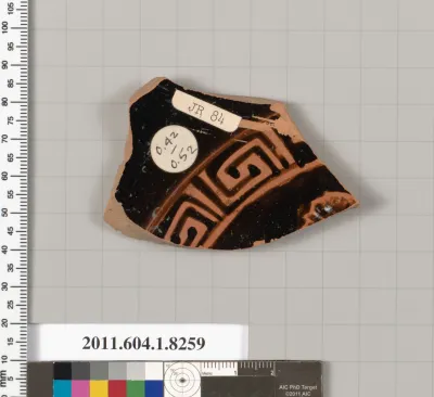 Terracotta fragment of a kylix (drinking cup)