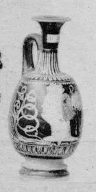 LEKYTHOS, SQUAT (SOUTH ITALIAN, GNATHIAN, BLACK GLAZE)