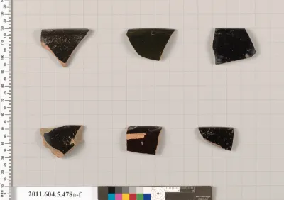 Terracotta rim fragments of kylikes (drinking cups)