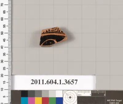 Terracotta fragment of a kylix (drinking cup)