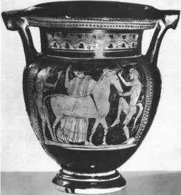 KRATER, COLUMN (ATHENIAN, RED-FIGURE)