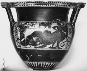 KRATER, COLUMN (ATHENIAN, BLACK-FIGURE)
