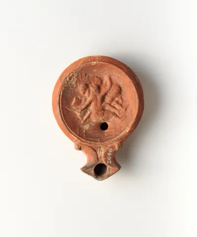 Terracotta oil lamp