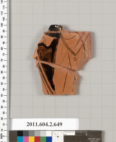 Terracotta fragment of a column-krater (bowl for mixing wine and water)