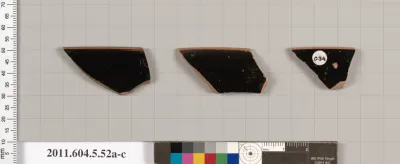 Terracotta rim fragments of kylikes (drinking cups)