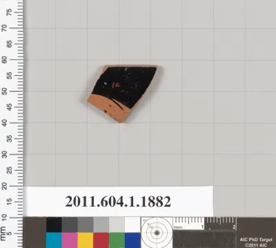 Terracotta rim fragment of a kylix (drinking cup)