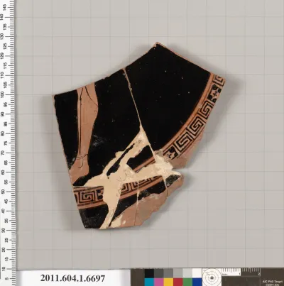 Terracotta fragment of a kylix (drinking cup)