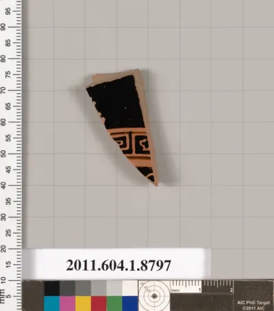 Terracotta fragment of a kylix (drinking cup)