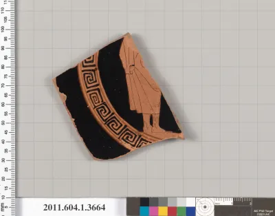 Terracotta fragment of a kylix (drinking cup)