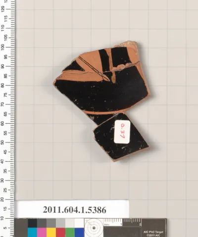 Terracotta fragment of a kylix (drinking cup)