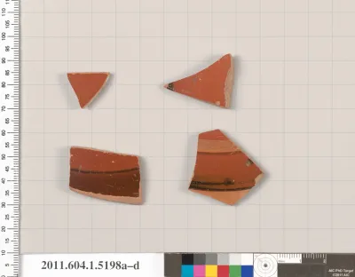 Terracotta fragments of kylikes (drinking cups)