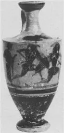 LEKYTHOS, FRAGMENT (ATHENIAN, BLACK-FIGURE)