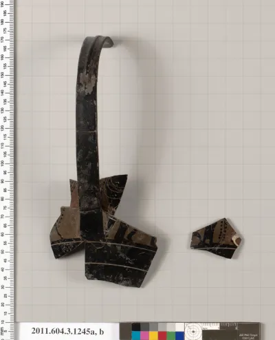 Terracotta fragments of a kyathos (cup-shaped ladle)