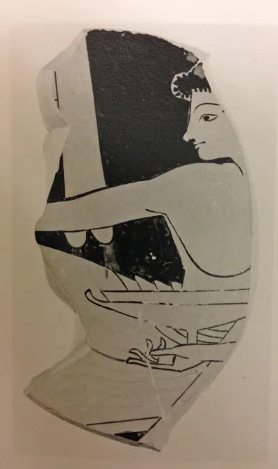 Fragment of a terracotta kylix (drinking cup)