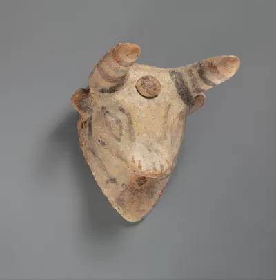 Terracotta bull's mask