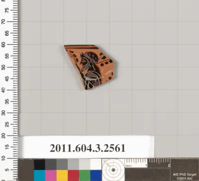 Terracotta rim fragment of a kylix (drinking cup)
