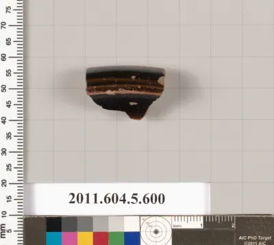 Terracotta fragment of a kylix (drinking cup)