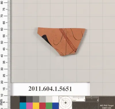 Terracotta fragment of a kylix (drinking cup)