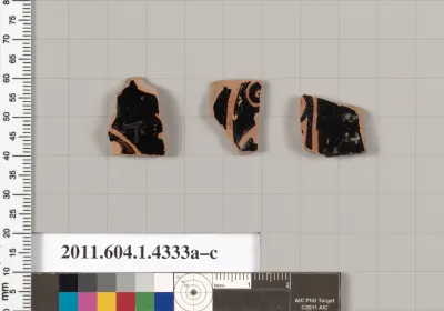 Terracotta fragments of kylikes (drinking cups)