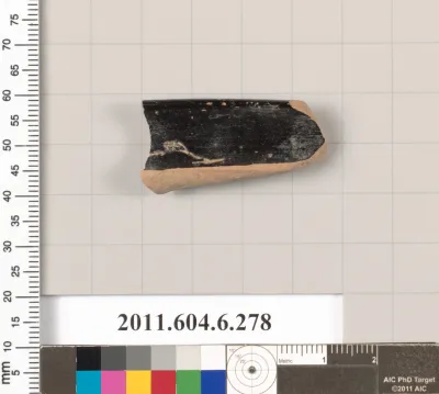 Terracotta rim fragment of an open shape