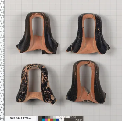 Terracotta fragments of kylikes (drinking cups)