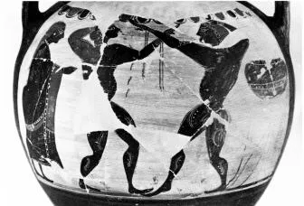 AMPHORA, NECK (IONIAN, BLACK-FIGURE)
